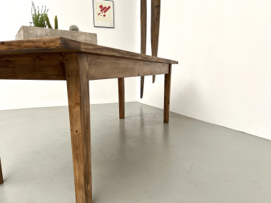 Grande table en pin massif, années 1970, vue 21