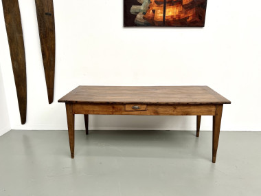 Table en chêne massif XIXe siècle, vue 2