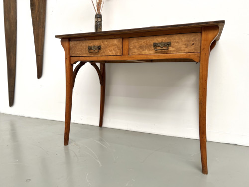 Petit bureau en bois des années 40-50, vue 10