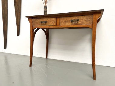Petit bureau en bois des années 40-50, vue 10