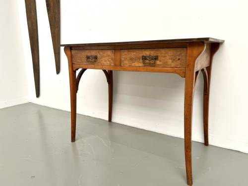 Petit bureau en bois des années 40-50, vue 19