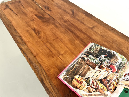 Petite table en chêne et merisier, 1950, vue 7