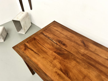 Petite table en chêne et merisier, 1950, vue 14