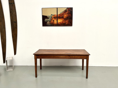 Petite table en chêne et merisier, 1950, vue 20