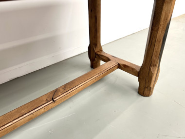 Table de ferme XIXe siècle en chêne et noyer, vue 11