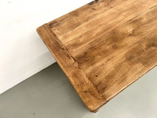 Table de ferme XIXe siècle en chêne et noyer, vue 15