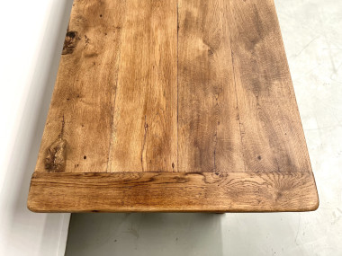 Table de ferme XIXe siècle en chêne et noyer, vue 16