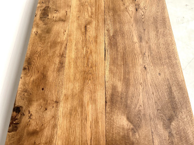 Table de ferme XIXe siècle en chêne et noyer, vue 17
