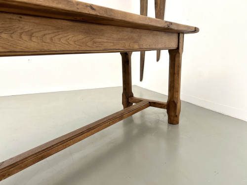 Table de ferme XIXe siècle en chêne et noyer, vue 23