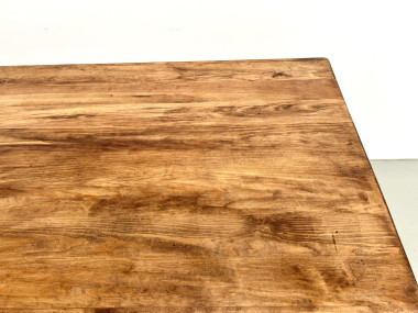 Table moderniste en pin massif – Années 70, vue 9