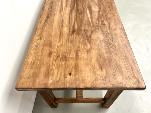 Table moderniste en pin massif – Années 70, vue 16