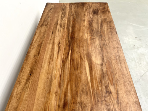 Table moderniste en pin massif – Années 70, vue 17