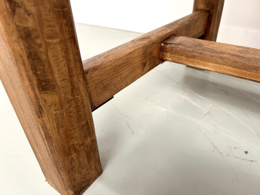 Table moderniste en pin massif – Années 70, vue 20