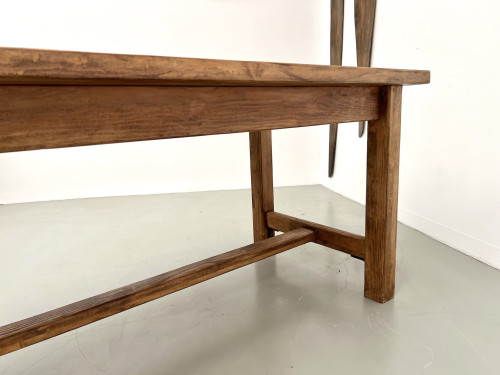 Table moderniste en pin massif – Années 70, vue 26