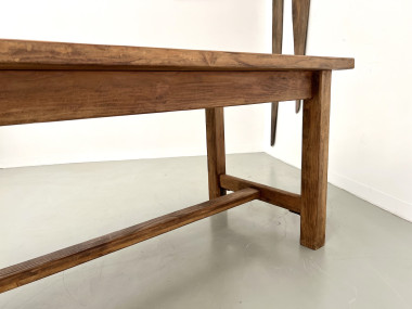 Table moderniste en pin massif – Années 70, vue 26