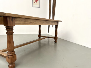 Table en chêne et cerisier – Années 70, vue 26