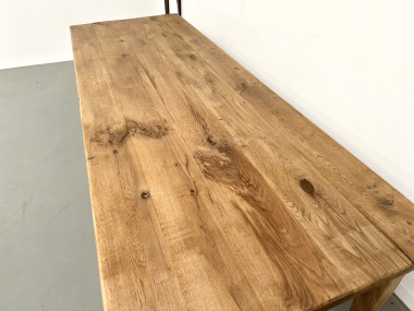 Table de ferme XXL en chêne massif, vue 10