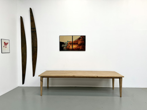 Table XXL en chêne et châtaignier massif, vue 3