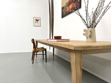 Table XXL en chêne et châtaignier massif, vue 13