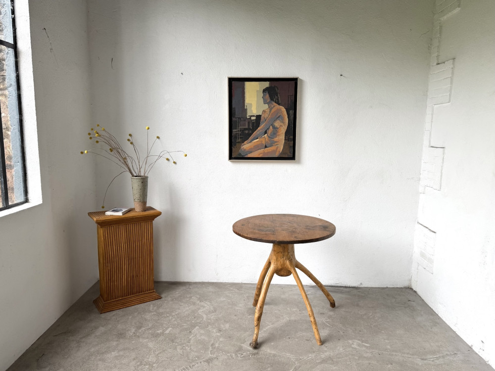 Table brutaliste, art populaire des années 50, vue 1