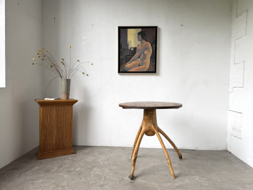 Table brutaliste, art populaire des années 50, vue 2