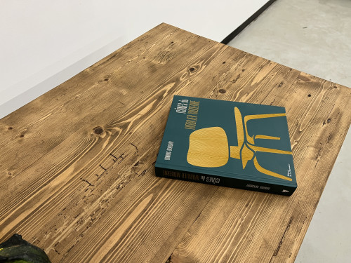 Table de ferme des années 50 en chêne et pin, vue 14