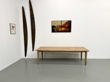 Grande table de salle à manger en chêne massif, au format XXL., vue 1