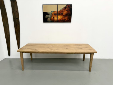 Grande table de salle à manger en chêne massif, au format XXL., vue 4