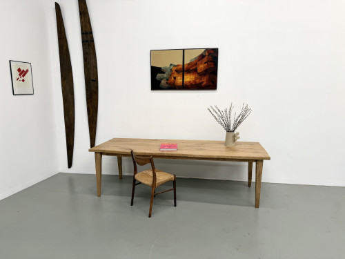 Grande table de salle à manger en chêne massif, au format XXL., vue 20