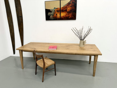 Grande table de salle à manger en chêne massif, au format XXL., vue 21