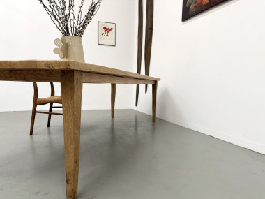 Grande table de salle à manger en chêne massif, au format XXL., vue 25