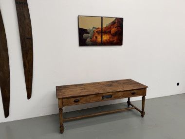 Table de ferme / console CIRCA 1909, vue 4