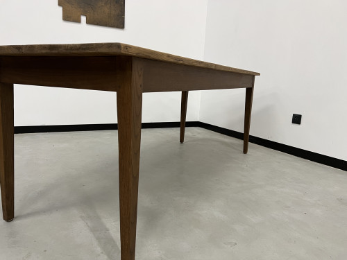 Table de ferme des années 50 en chêne et pin, vue 26