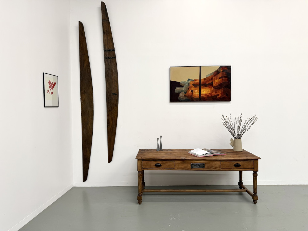 Table de ferme / console CIRCA 1909, vue 1