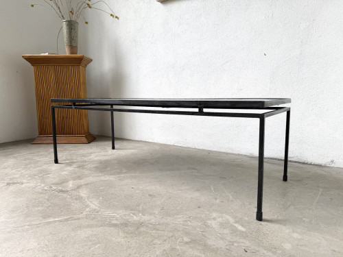 Table basse en métal et céramique signée J. Belarti, circa 1970, vue 12