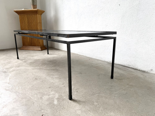 Table basse en métal et céramique signée J. Belarti, circa 1970, vue 13