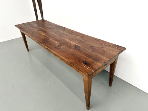 Table de ferme XXL ancienne en noyer, vue 7