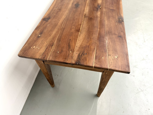 Table de ferme XXL ancienne en noyer, vue 11