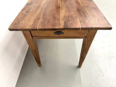 Table de ferme XXL ancienne en noyer, vue 12