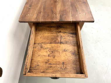Table de ferme XXL ancienne en noyer, vue 13