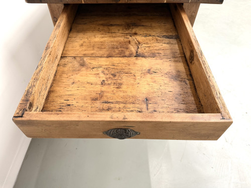 Table de ferme XXL ancienne en noyer, vue 14