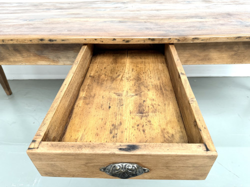 Table de ferme XXL ancienne en noyer, vue 15