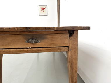 Table de ferme XXL ancienne en noyer, vue 20