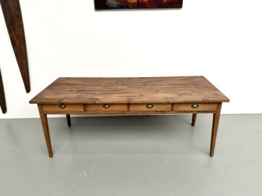 Ancienne table d'école à 8 tiroirs, vue 4