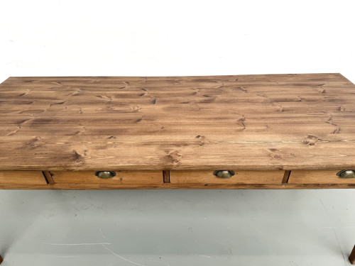 Ancienne table d'école à 8 tiroirs, vue 6