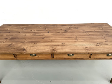 Ancienne table d'école à 8 tiroirs, vue 6
