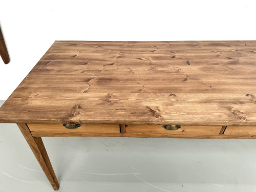 Ancienne table d'école à 8 tiroirs, vue 7
