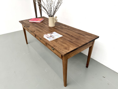 Ancienne table d'école à 8 tiroirs, vue 19