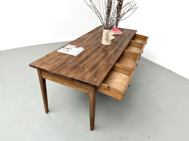 Ancienne table d'école à 8 tiroirs, vue 28