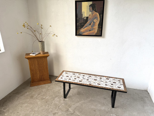 Table basse moderniste en céramique émaillée, circa 1960, vue 17